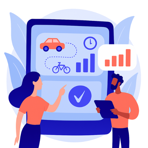 Volledig controleerbare en schaalbare deelsoftware van GoAbout voor zakelijke mobiliteit