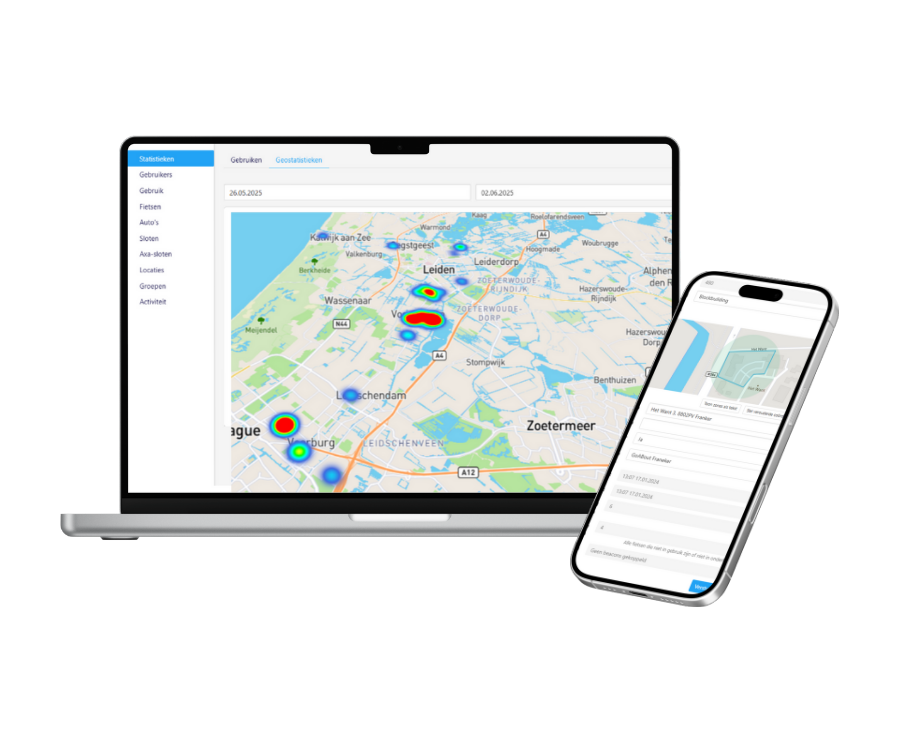GoAbout softwareplatform voor het beheren van deelauto’s en deelfietsen op mobiel en laptop