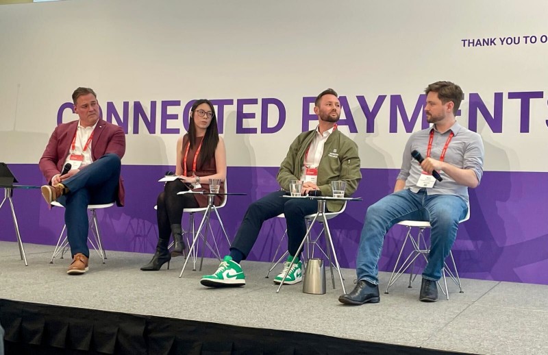 Panelists from left to right: Eric Hart (BMO), Stephanie Chan (BMO), Alec Valiev (Modern Treasury), & Ryan Westlake (Paramount Commerce)