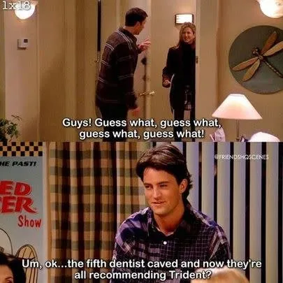 One of the best uses of idgi is when Chandler makes contextual jokes.