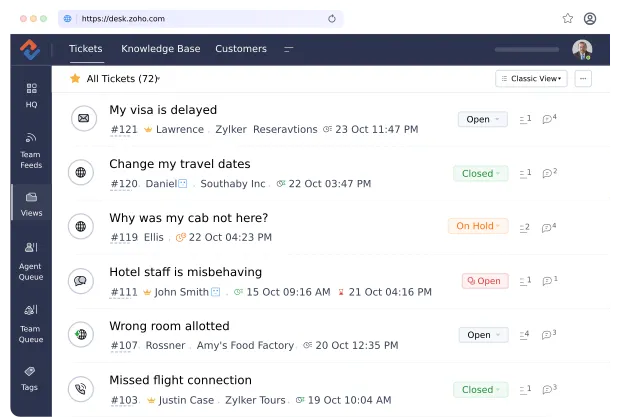 Zendesk dashboard