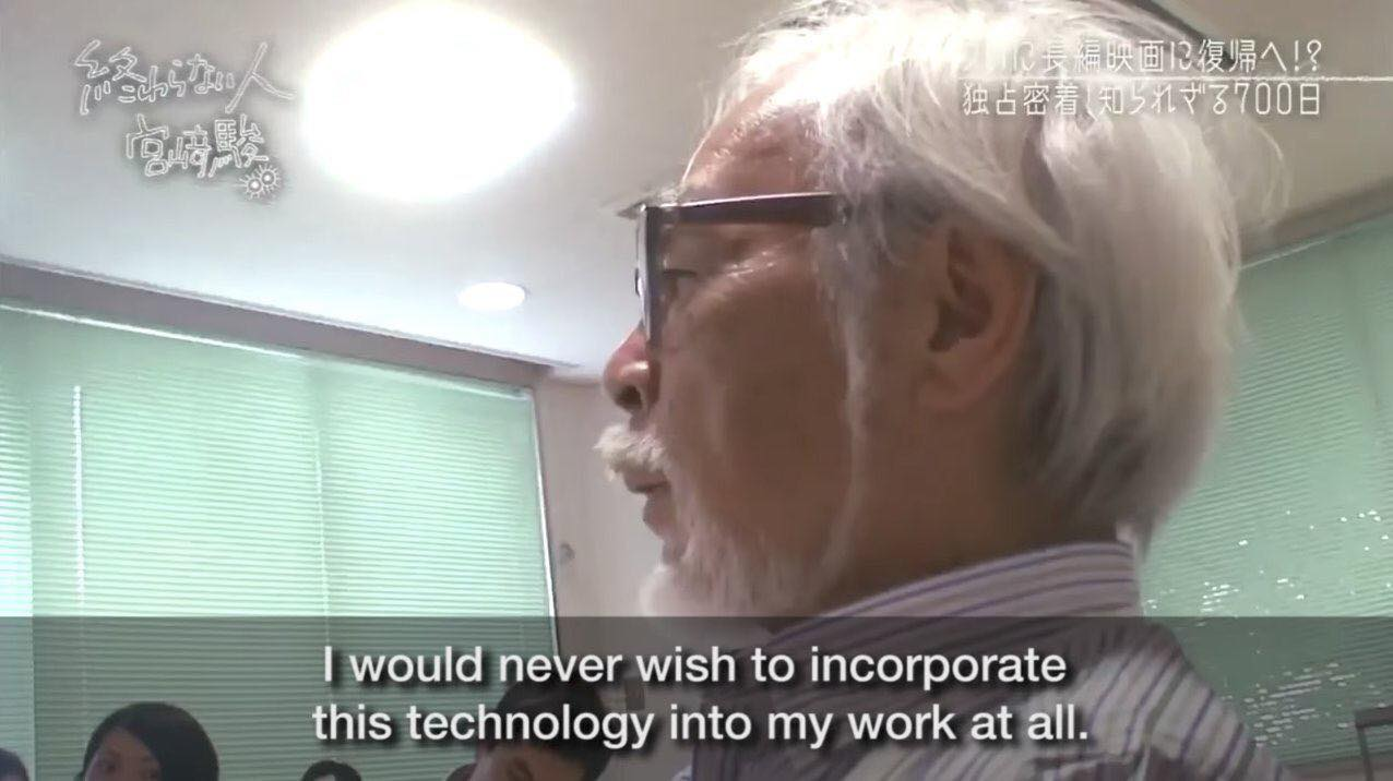 Miyazaki has always resisted the use of AI and automation in his works.