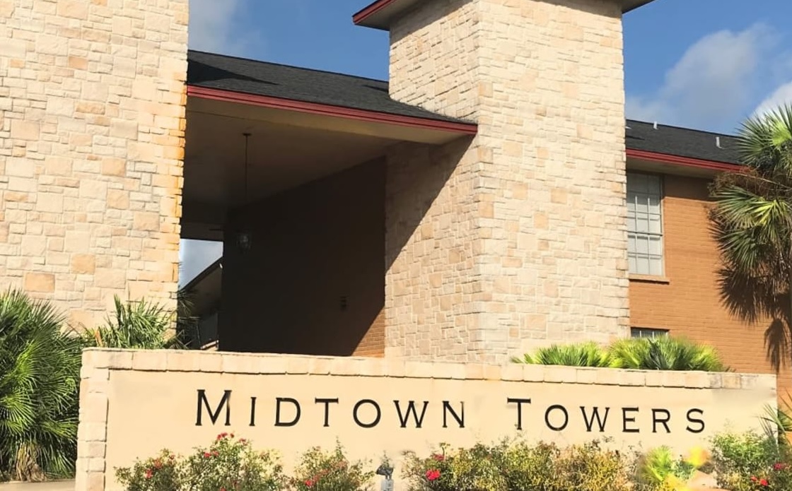 exterior midtown towers sign