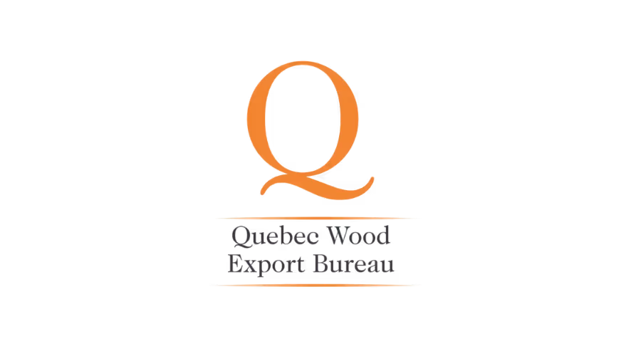 Logo du Bureau d'exportation du bois du Québec avec un grand Q orange.