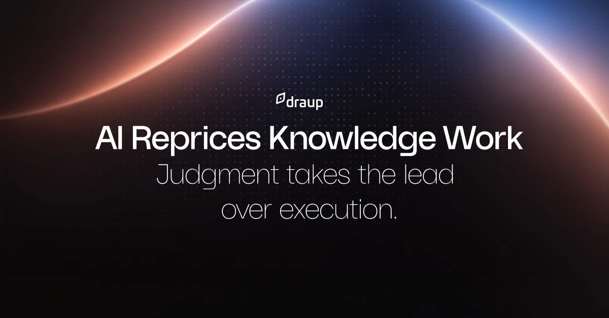 Cover image for Draup's report on how AI has repriced knowledge work