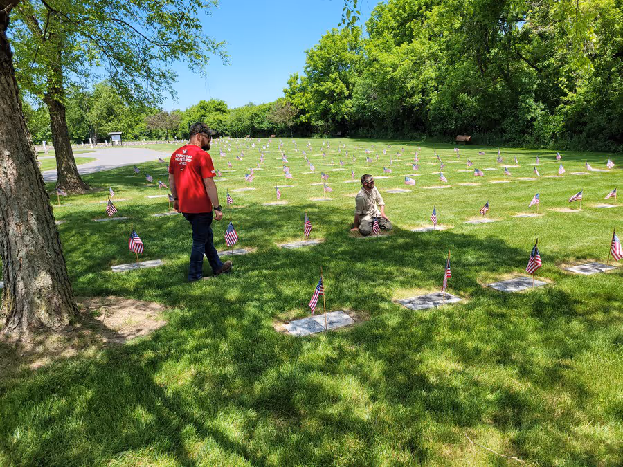 Memorial Day flags