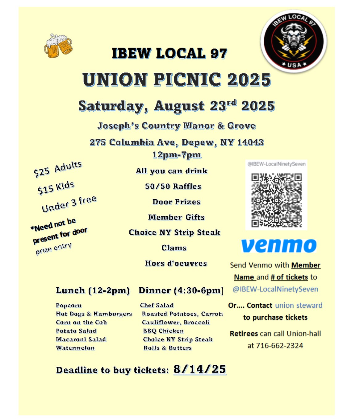 Western DIVISION - Solidarity Picnics - Open TO active and retired