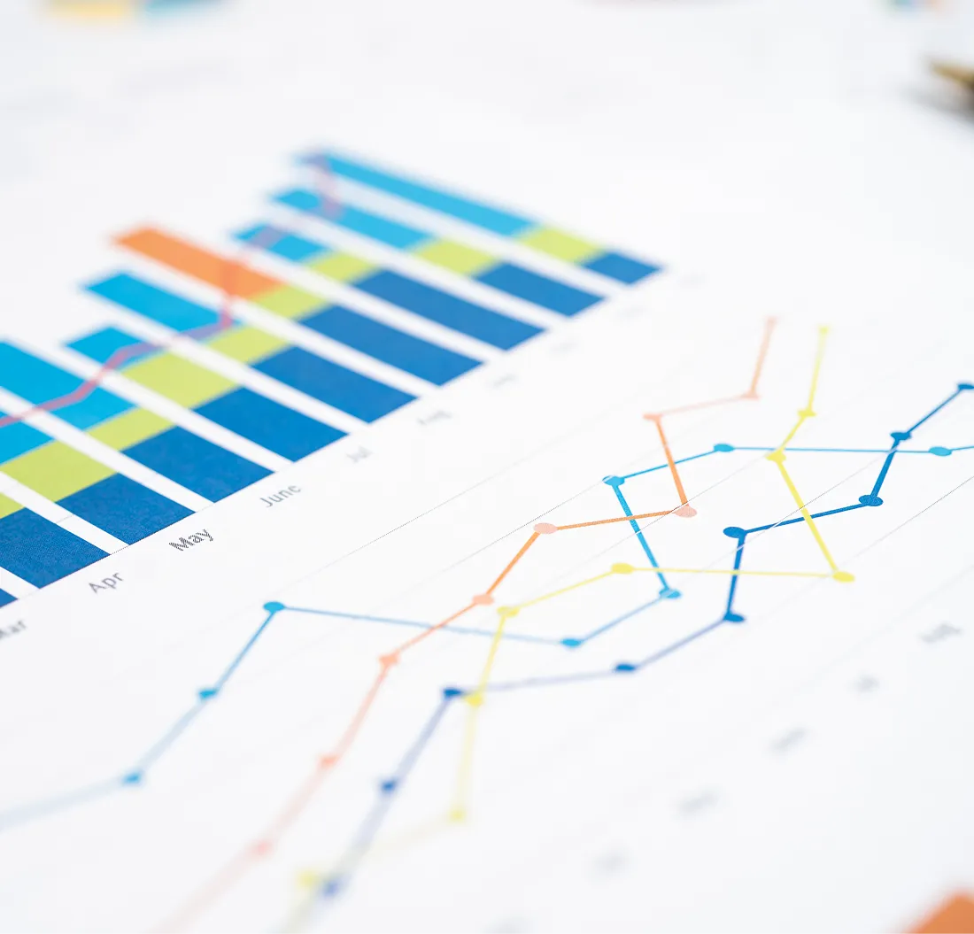 financial charts and graphs on paper