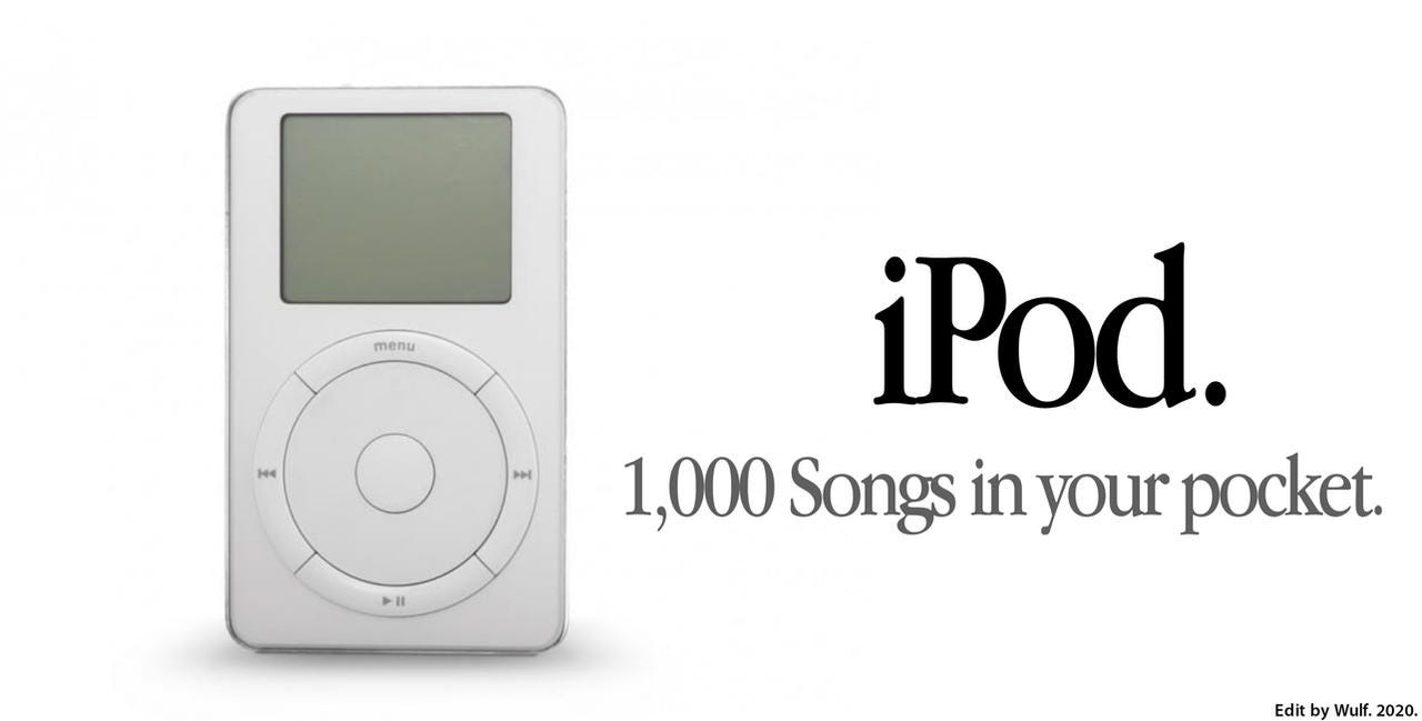 iTunes released with the first iPod, which allowed users to purchase a single song for $1
