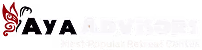 Aya Advisor logo featuring colorful tribal butterfly design with text "Aya Advisor" and tagline "Most Popular Retreat Content" in white letters on a transparent background.