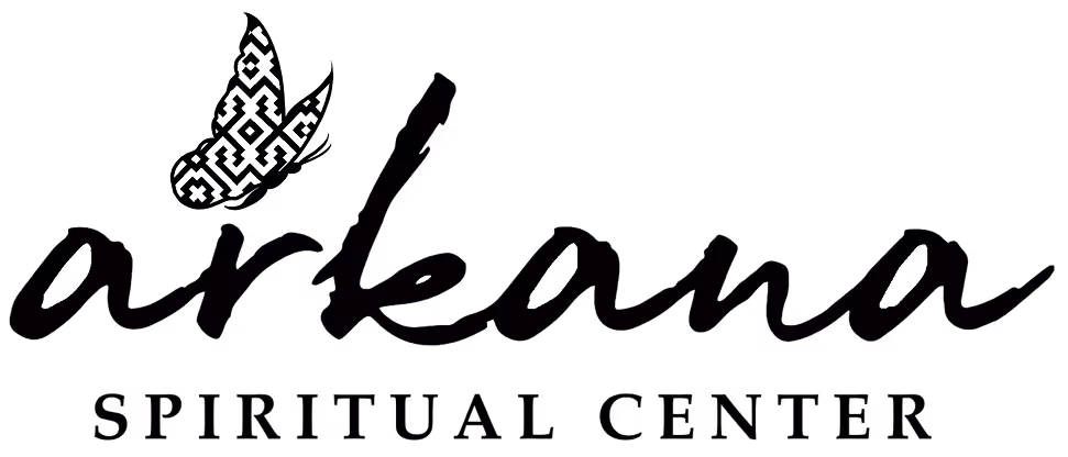 Arkana spiritual center text logo and icon