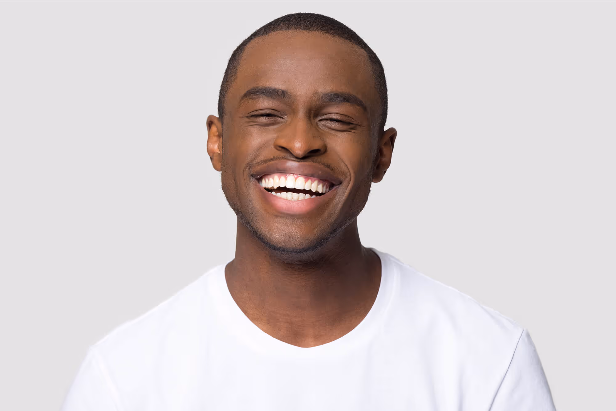 A man with a smile on his face.