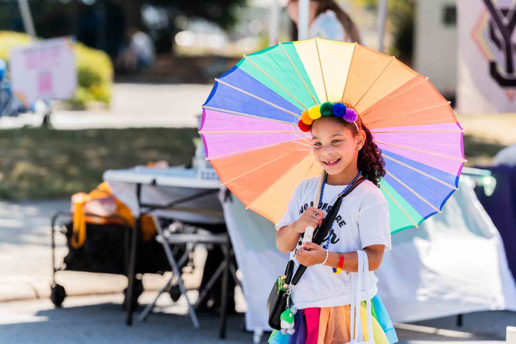 Crowd enjoying entertainment at Greensboro Pride