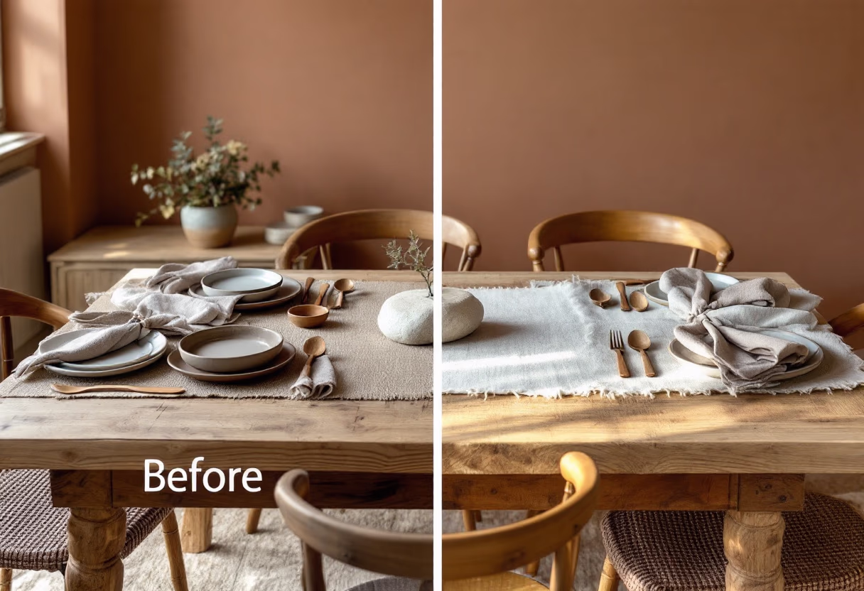 image of various before and after service photographs (for a cleaning service)