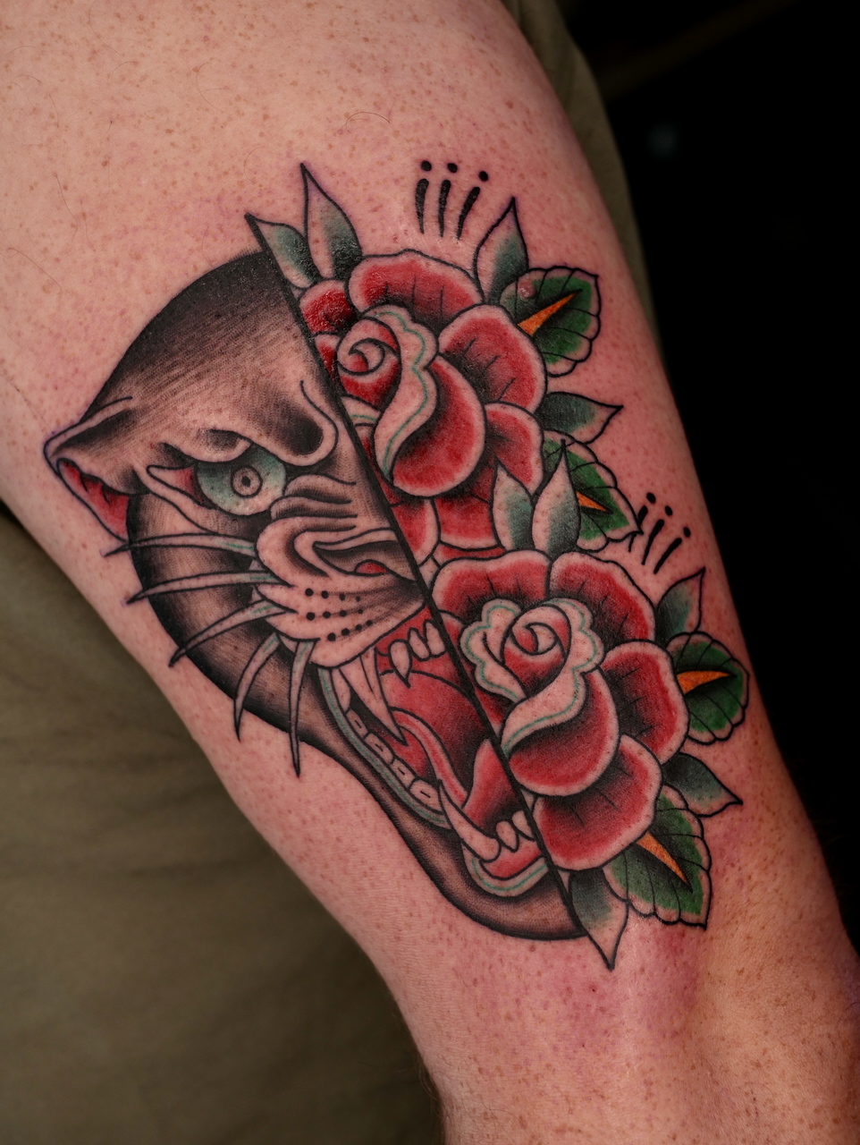 VinInk Tattoo Emmeloord Oldschool Panter