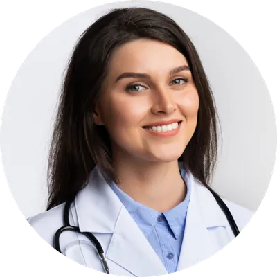 A licensed clinician on a video visit