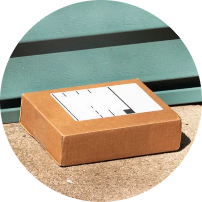 A discreet Joyous package at the door