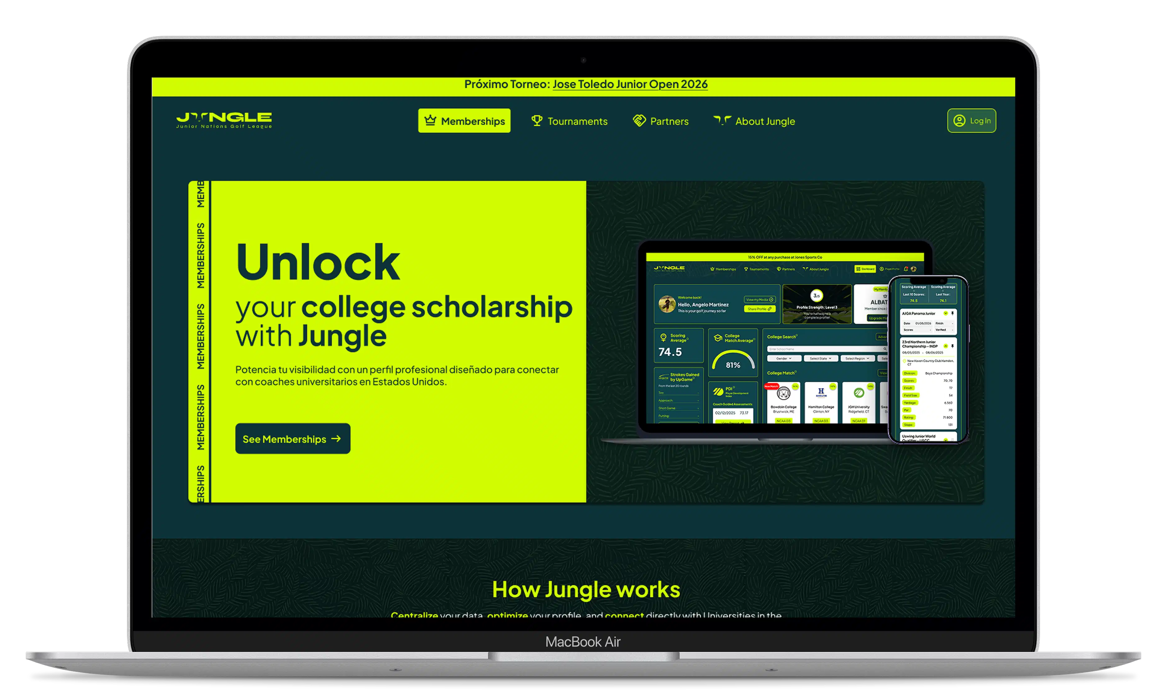 Jungle college scholarship website