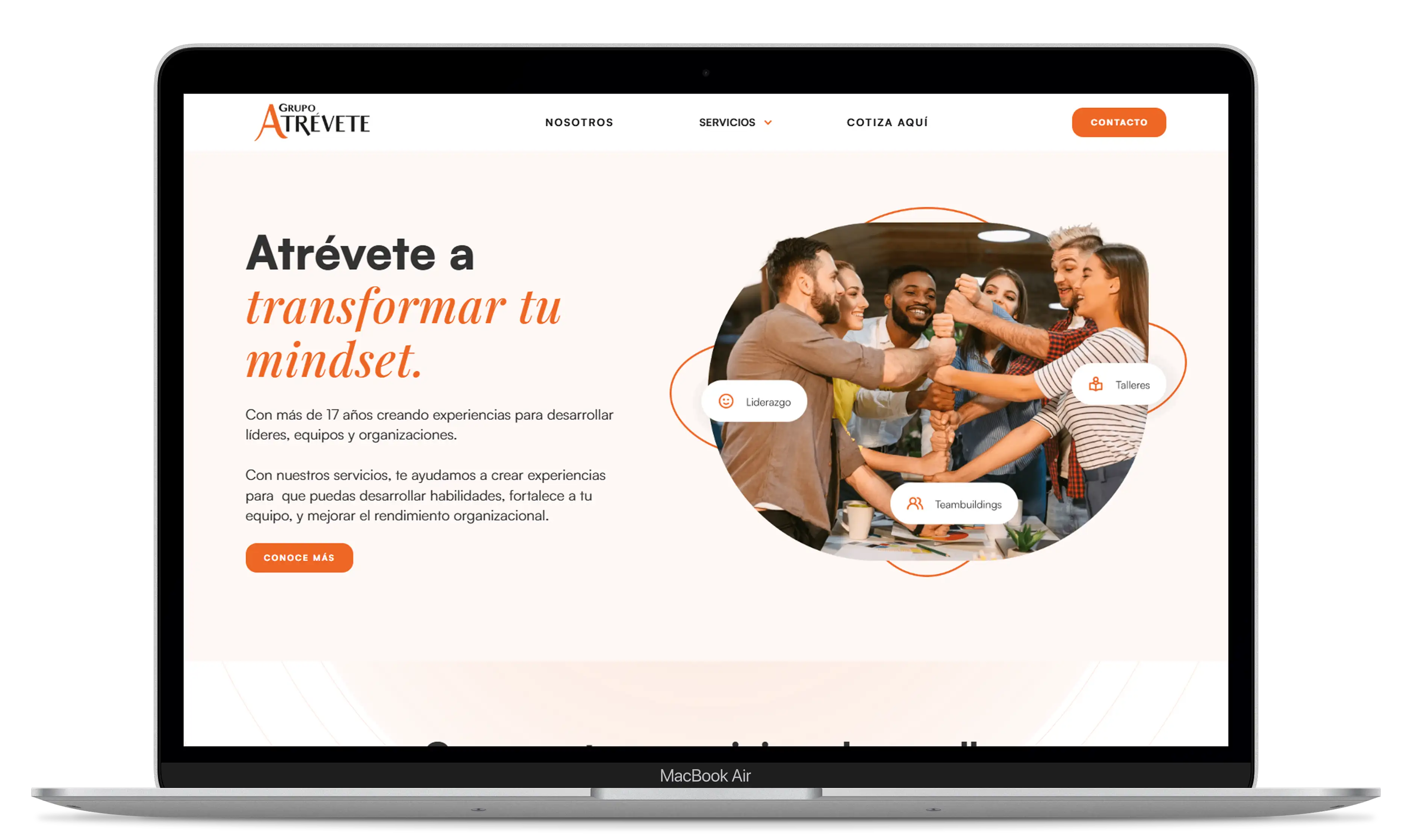 Sitio web de Grupo Atrévete