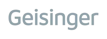 Geisinger wordmark logo in gray text on a transparent background.