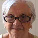 Portrait of older woman with glasses