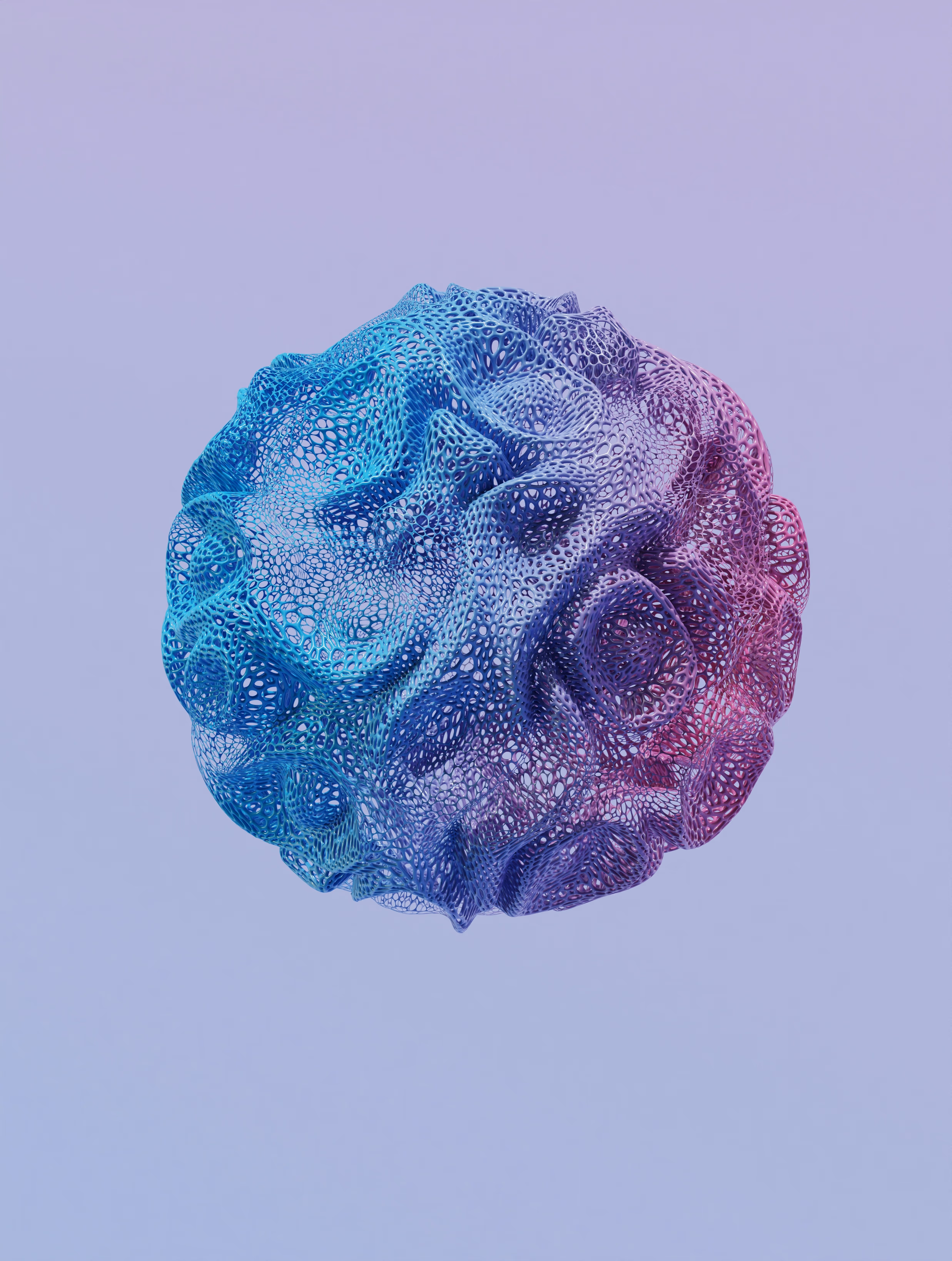 3D abstract neural structure representing AI-powered healthcare technology for complex conditions.