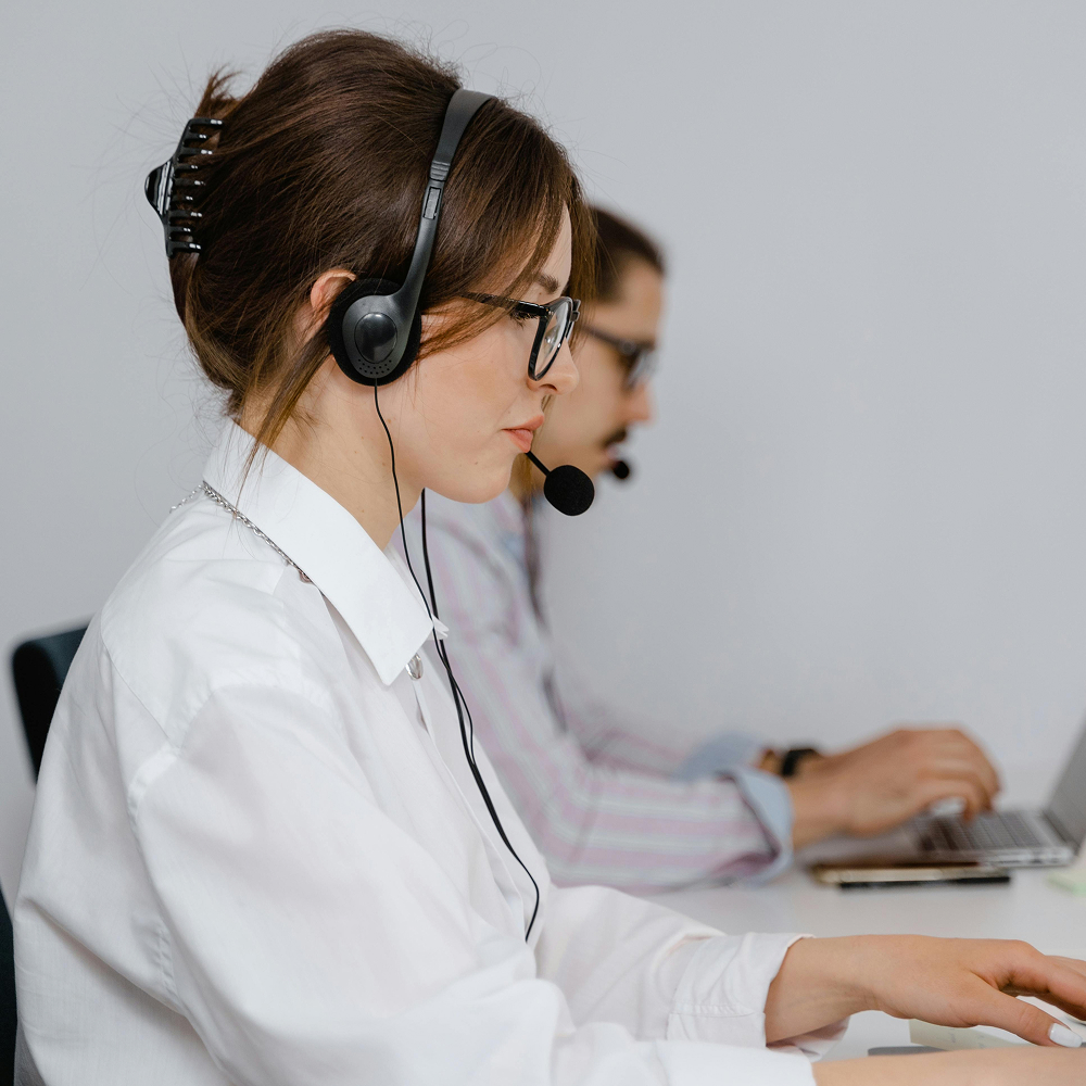 Customer support team providing help, symbolizing anxiety care.