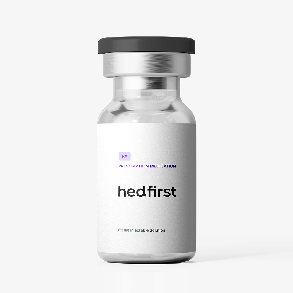 Zolmitriptan migraine treatment — Hedfirst-branded white bottle with black text and RX tag.