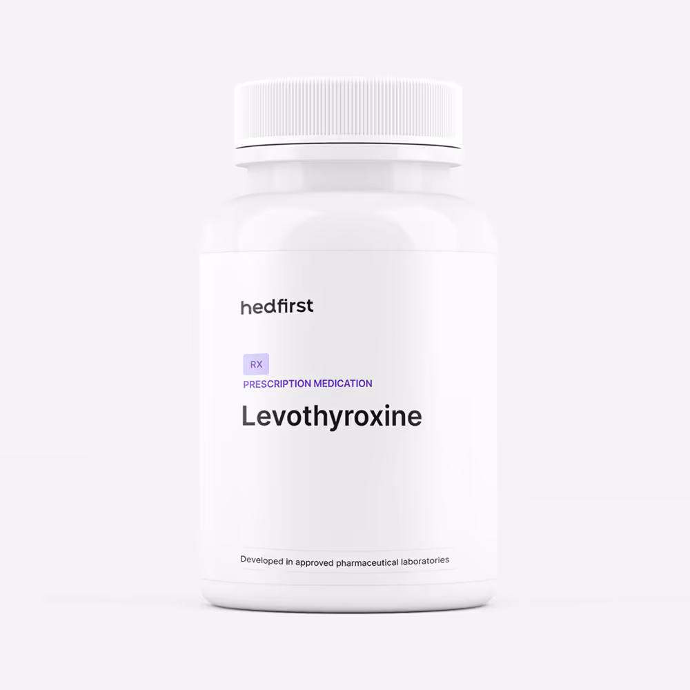 Hedfirst prescription medication Levothyroxine for thyroid hormone replacement therapy.