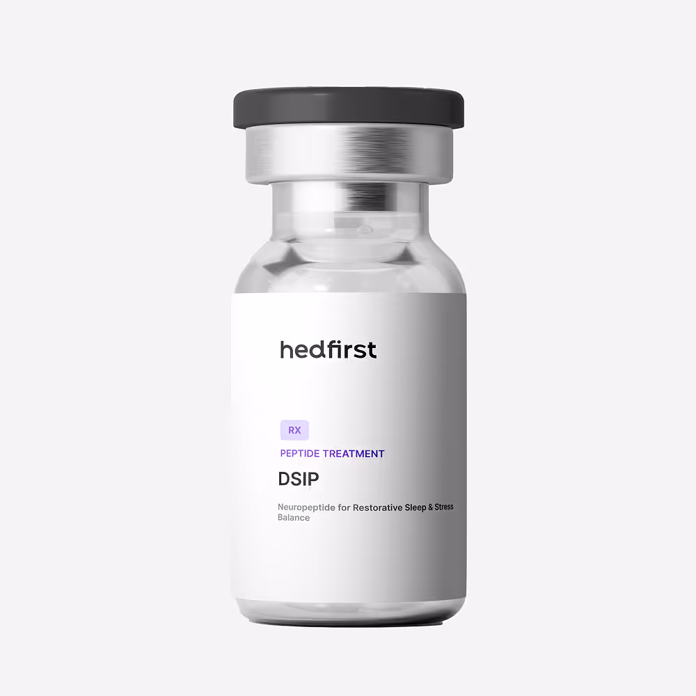 Hedfirst DSIP peptide treatment bottle for restorative sleep and stress balance.