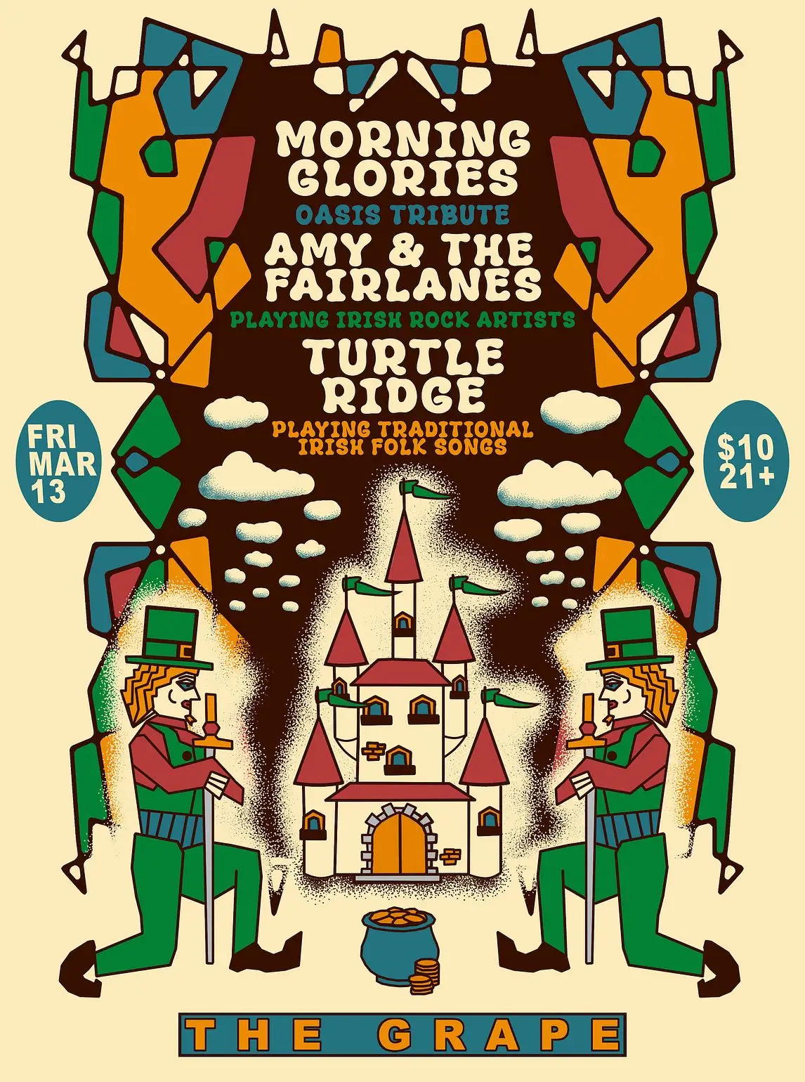 Saint Paddy's Celebration ft. Morning Glories: Oasis Tribute + Amy & the Fairlanes + Turtle Ridge