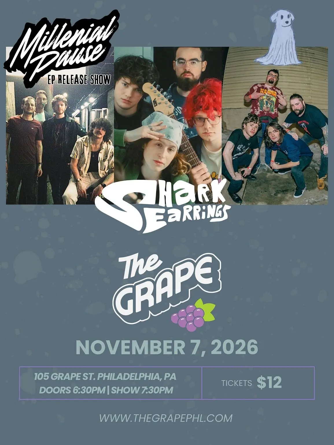 Millennial Pause (EP Release Show) with Shark Earrings + Familiar Ghost