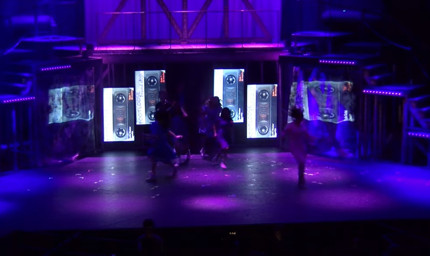 This photo shows all 4 TV's and 2 Projectors. Our Media Master server was placed behind the SL TV's. This time the server was also connected via a stage box for sound as we had some videos that had sound and needed to be synced. 