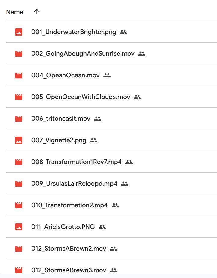 Picture of the FinalMedia folder, this housed all of the media for the cyc. It started at 1 and went until 29.