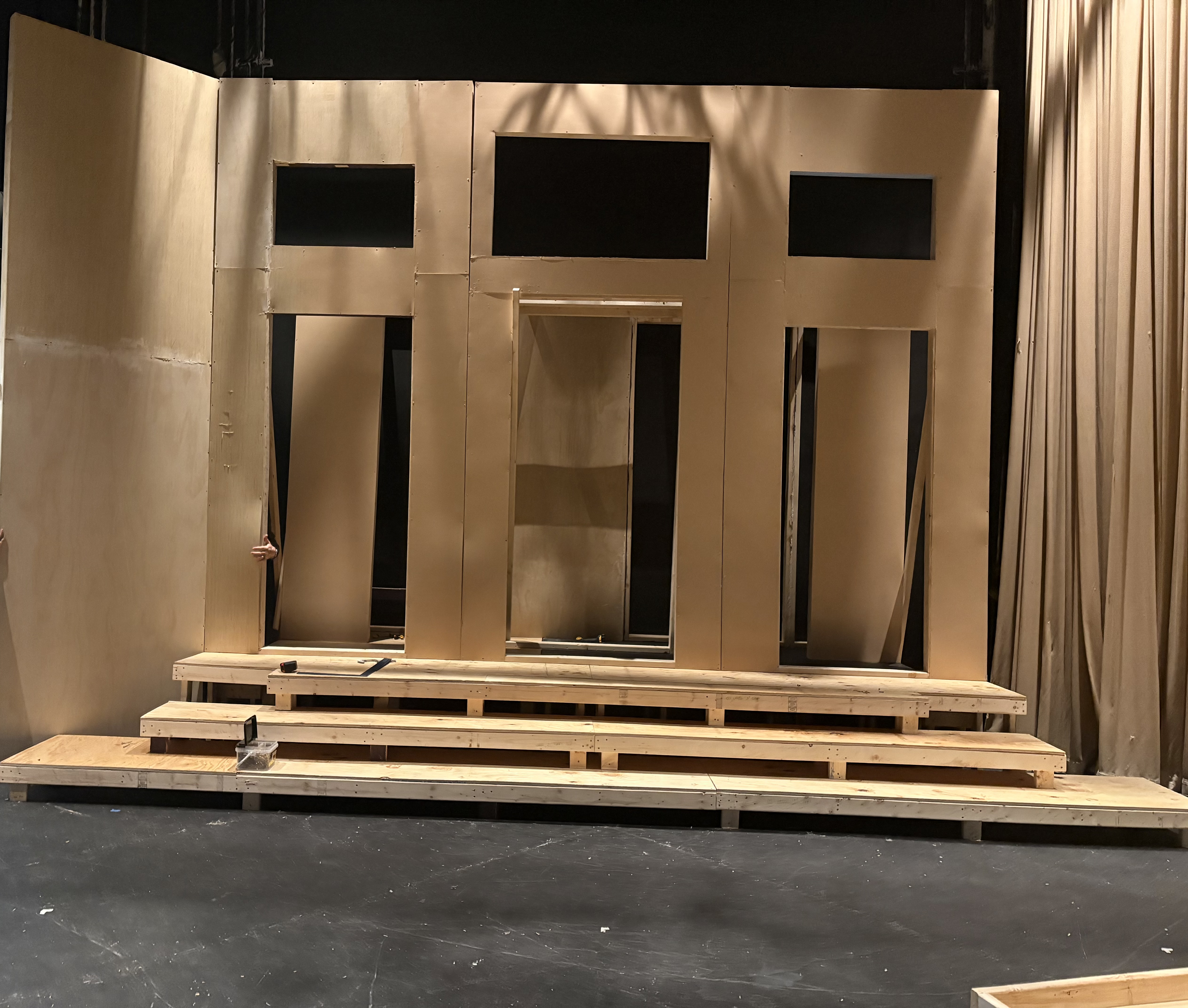 In the process of building our set.