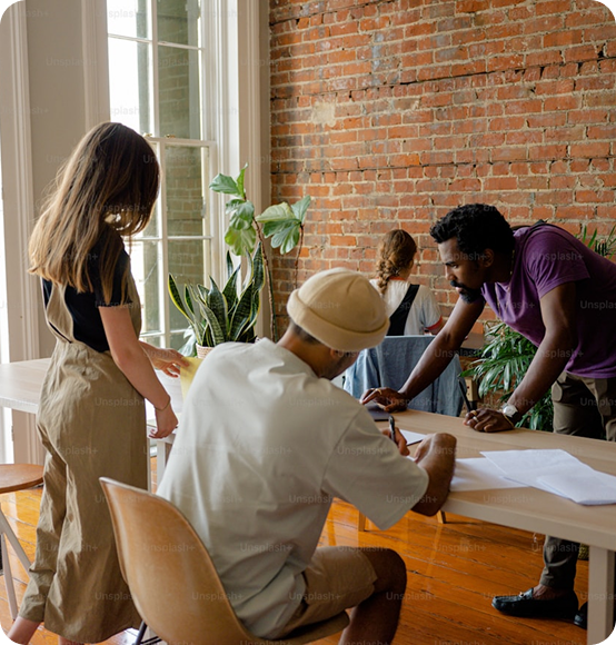 Users working on project