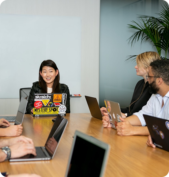 Users running a meeting