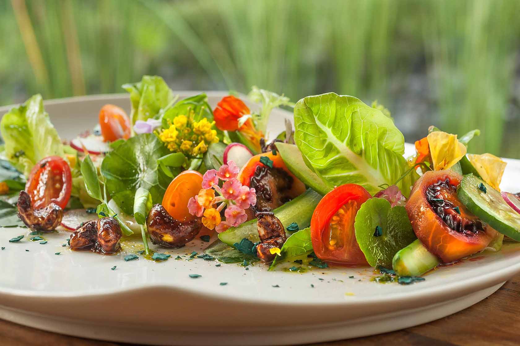 Food at Fivelements Sanctuary Bali wellness resort