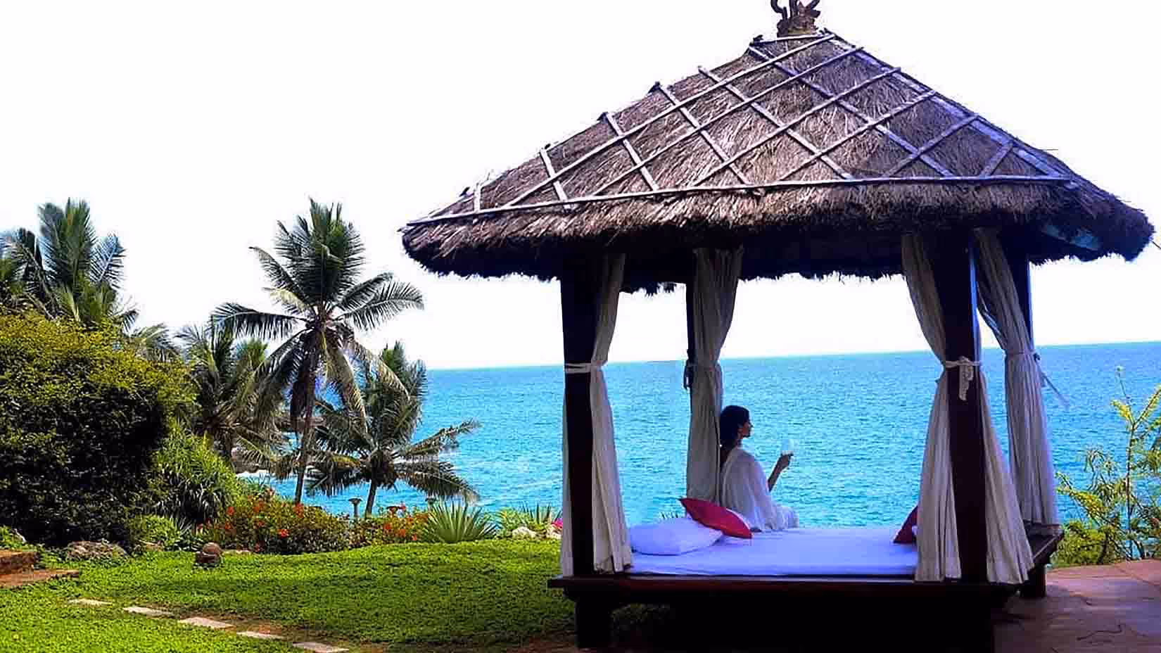 Guest at Niraamaya Retreats Surya Samudra India wellness resort