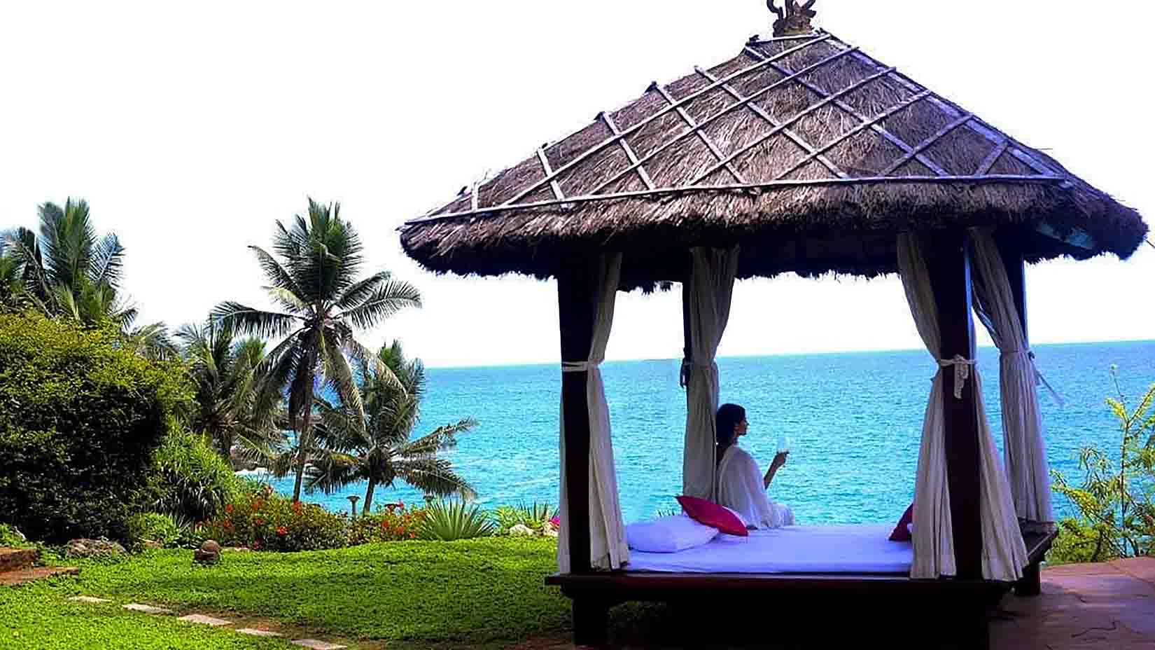 Guest at Niraamaya Retreats Surya Samudra India wellness resort