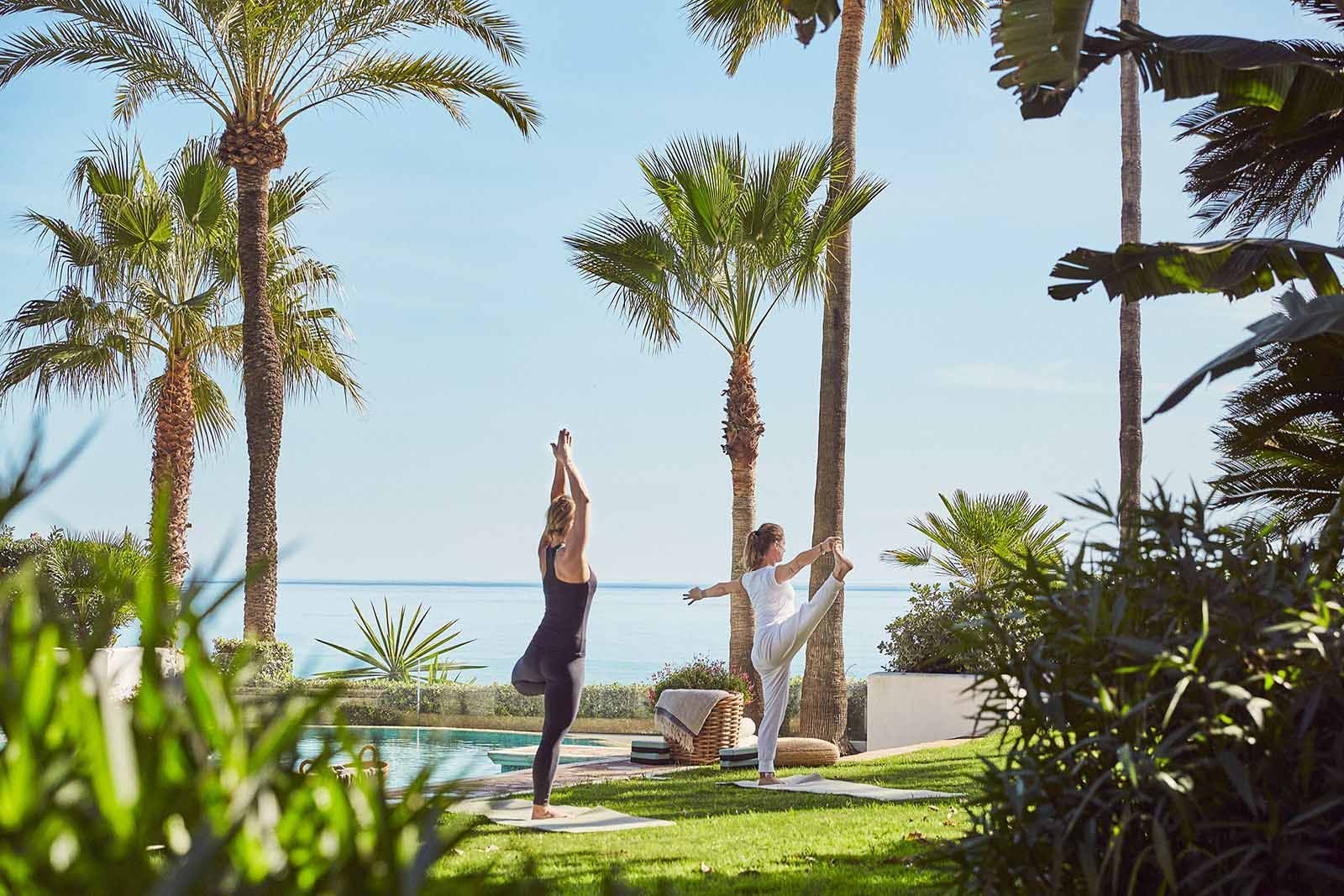 Guests at Marbella Club Hotel Spain wellness resort