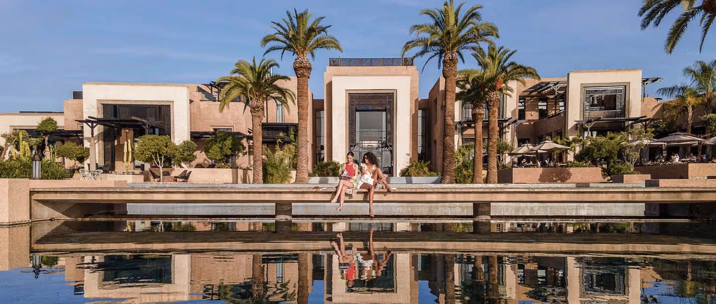 Guests at Fairmont Royal Palm Marrakech Morocco wellness resort