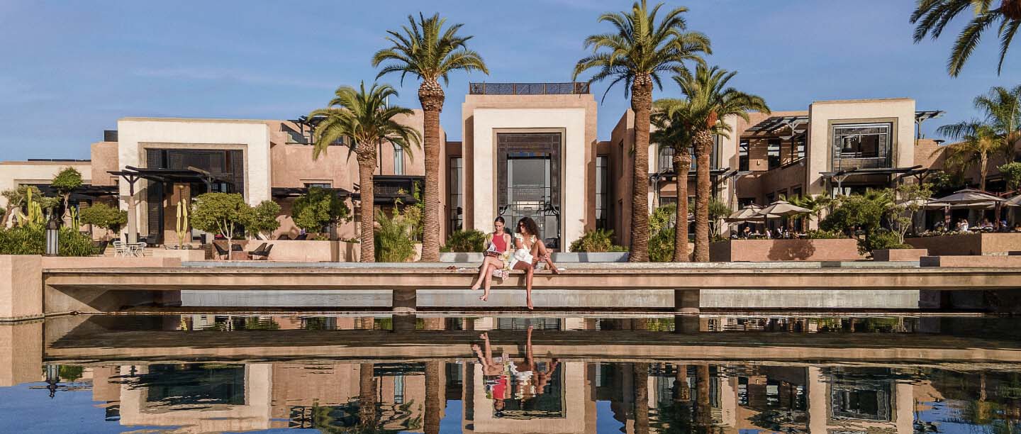 Guests at Fairmont Royal Palm Marrakech Morocco wellness resort