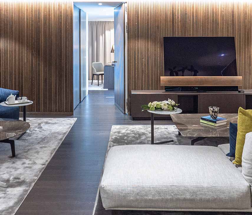 Suite at Clinique La Prairie Switzerland wellness resort