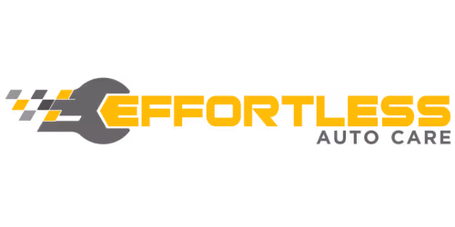 Effortless Auto Care logo with wrench and racing stripe design