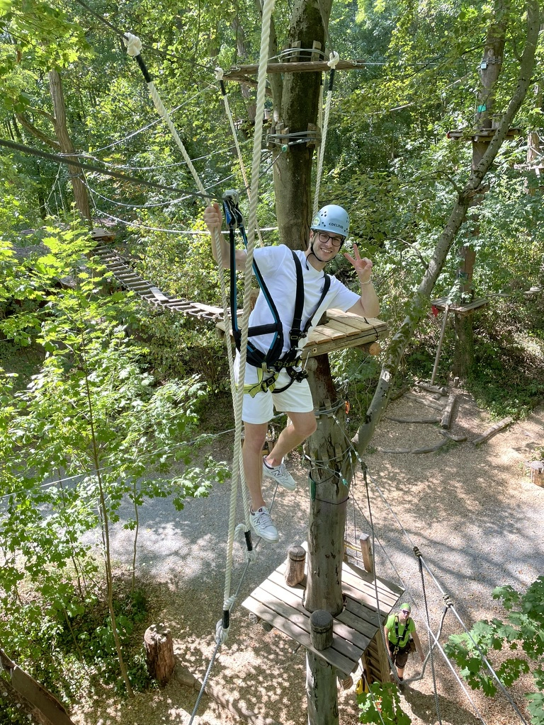 Person climbing in the Waldseinpark