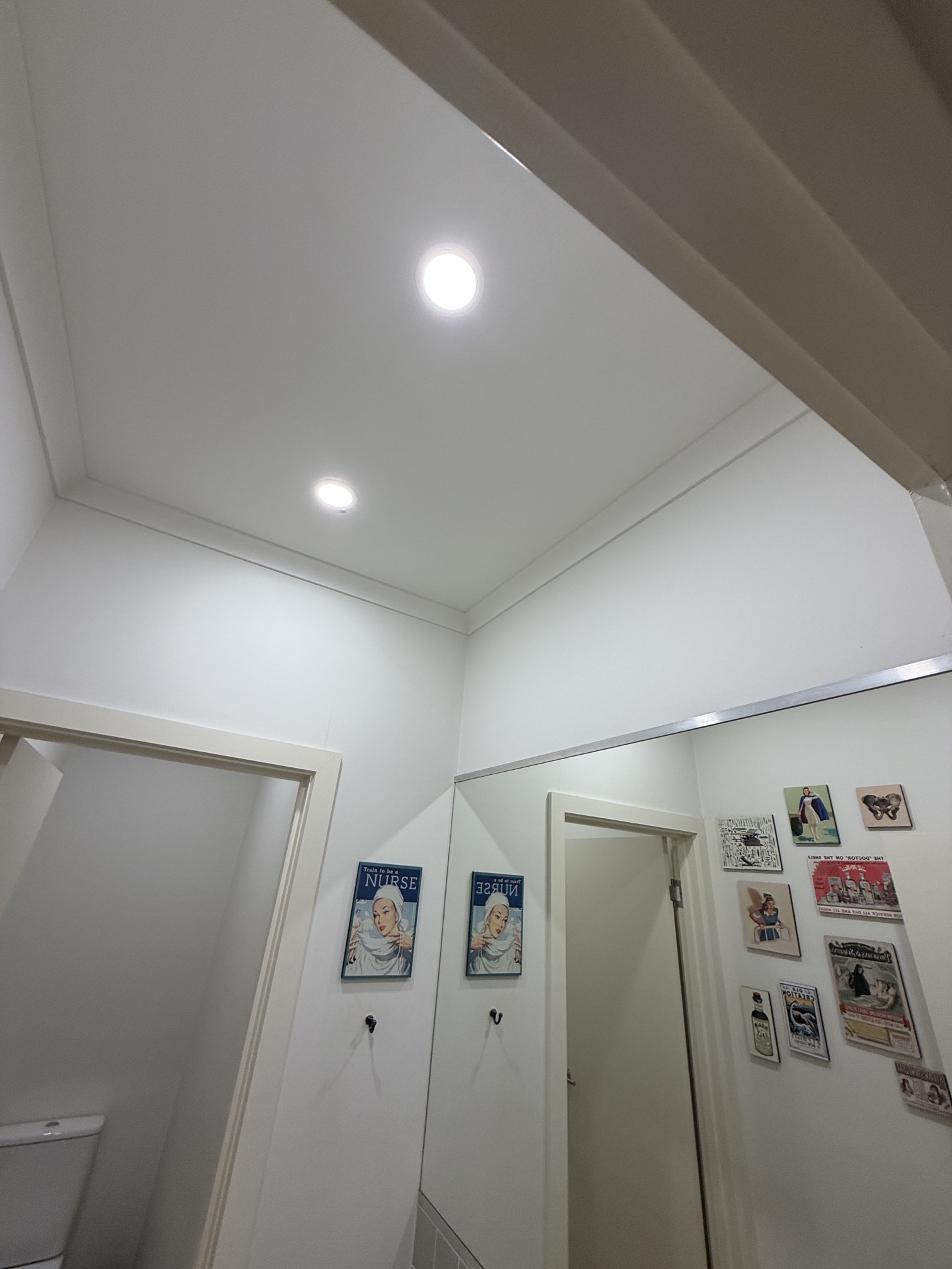 Modern kitchen in Windsor with new LED strip lighting, rangehood lights, and downlights installed by Ferguson Electrical.