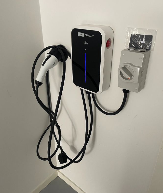 EV charger installation on a garage wall in Carrum Downs by Ferguson Electrical