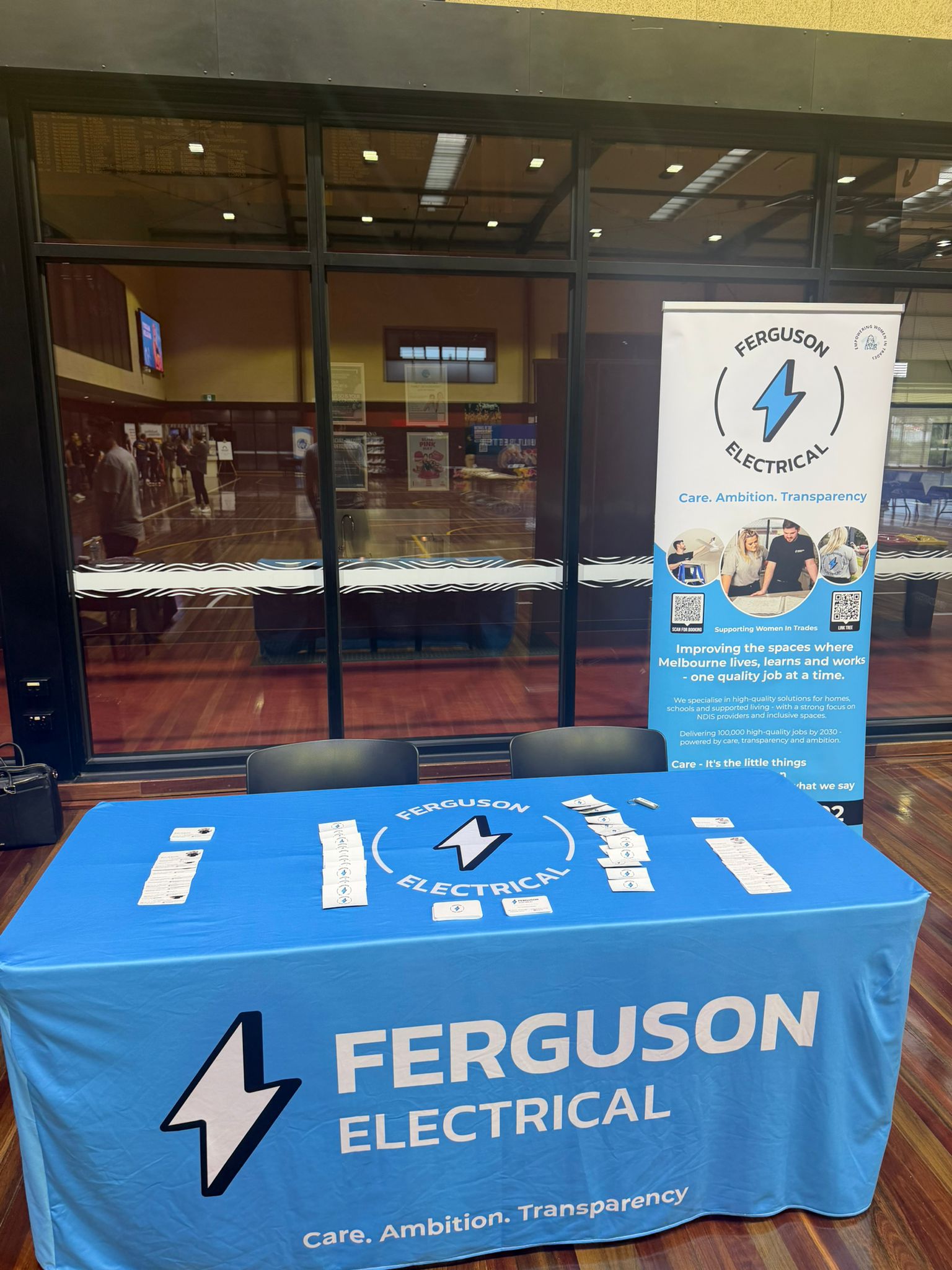 Ferguson Electrical display stand at a local Melbourne trade and business expo