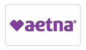 Aetna logo with a purple heart symbol followed by the word 'aetna' in lowercase purple letters.